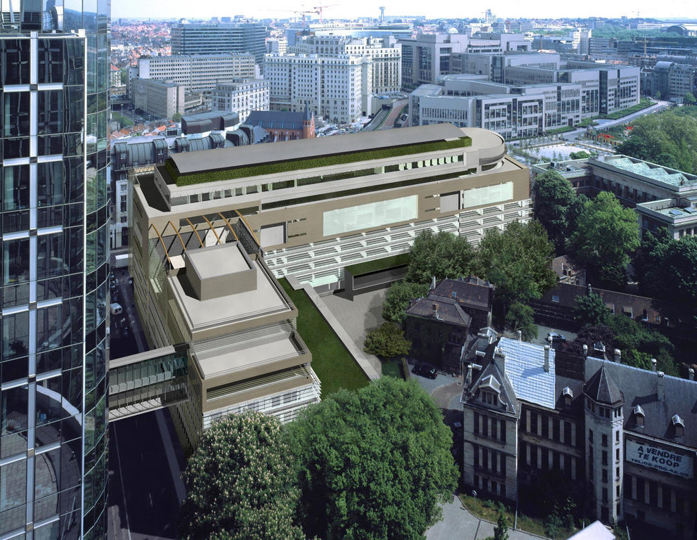 Aerial view of the Jacques Delors Building (2004)