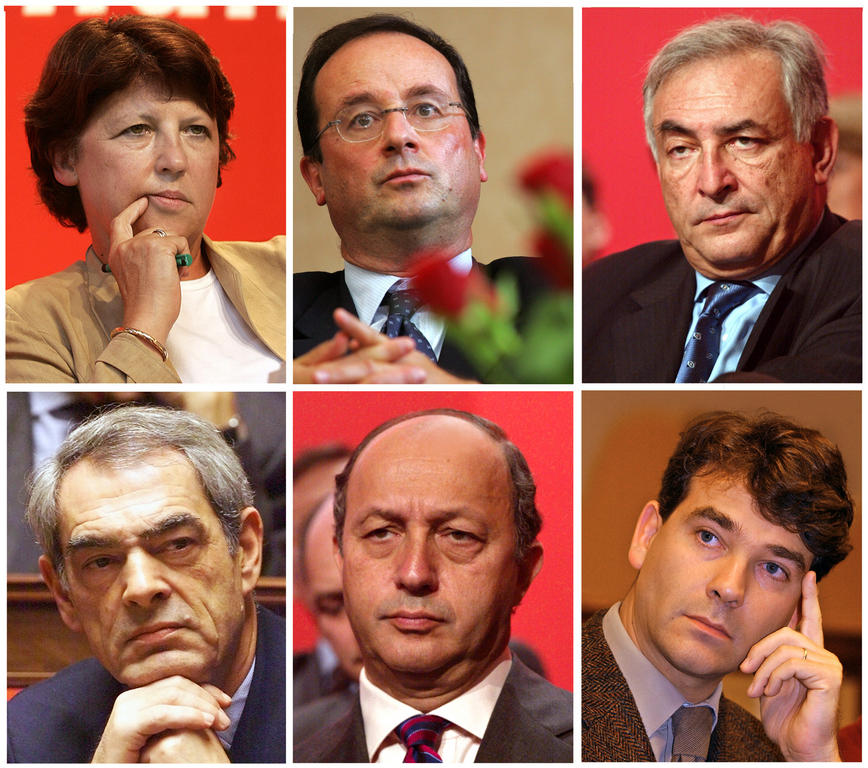 Montage présentant les personnalités du Parti socialiste soutenant le "oui" et celles soutenant le "non" (30 novembre 2004)