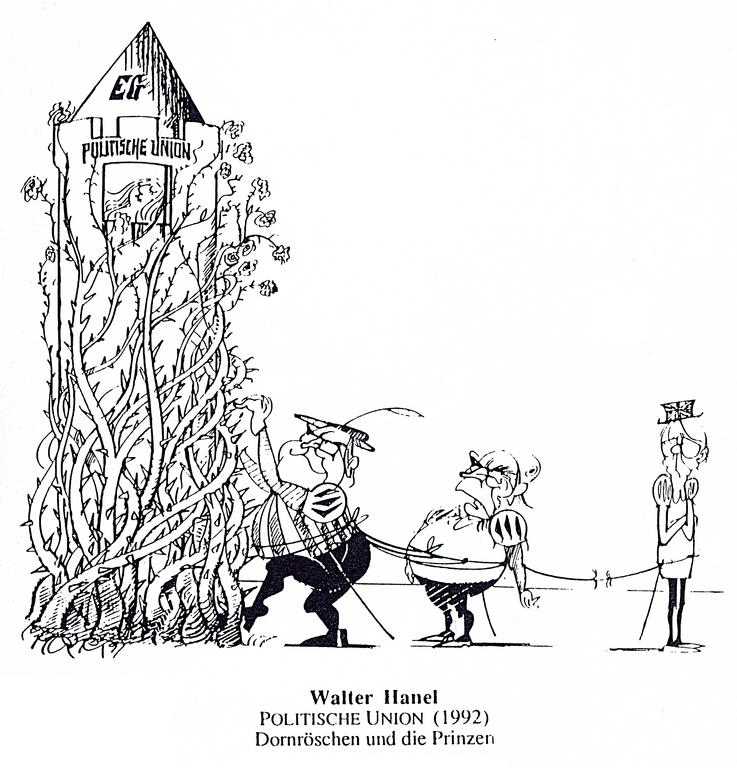 Cartoon by Hanel on Political Union (1992)