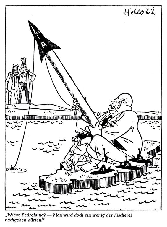 Cartoon by HeKo on the Cuban crisis (30 September 1962)