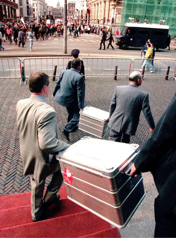 Manifestations lors de la signature du traité d'Amsterdam (2 octobre 1997)