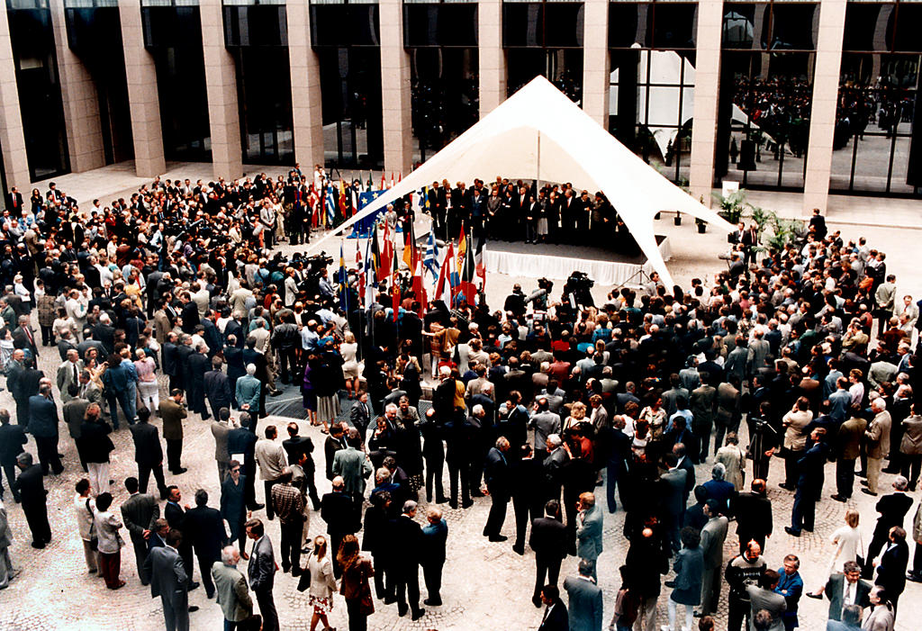 Inauguration du bâtiment Justus Lipsius (Bruxelles, 29 mai 1995)