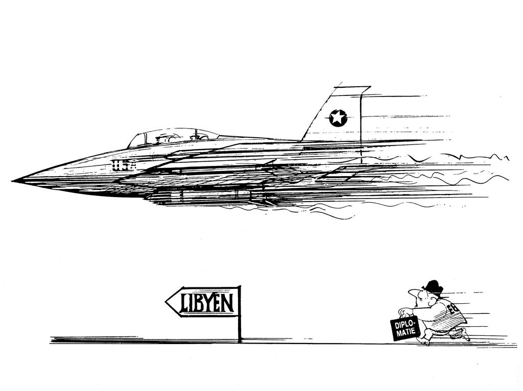 Cartoon by Hanel on European Political Cooperation (1986)