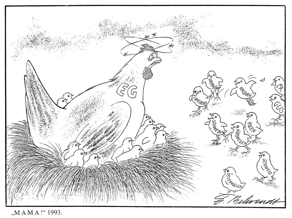 Cartoon by Behrendt on EU enlargement (1993)