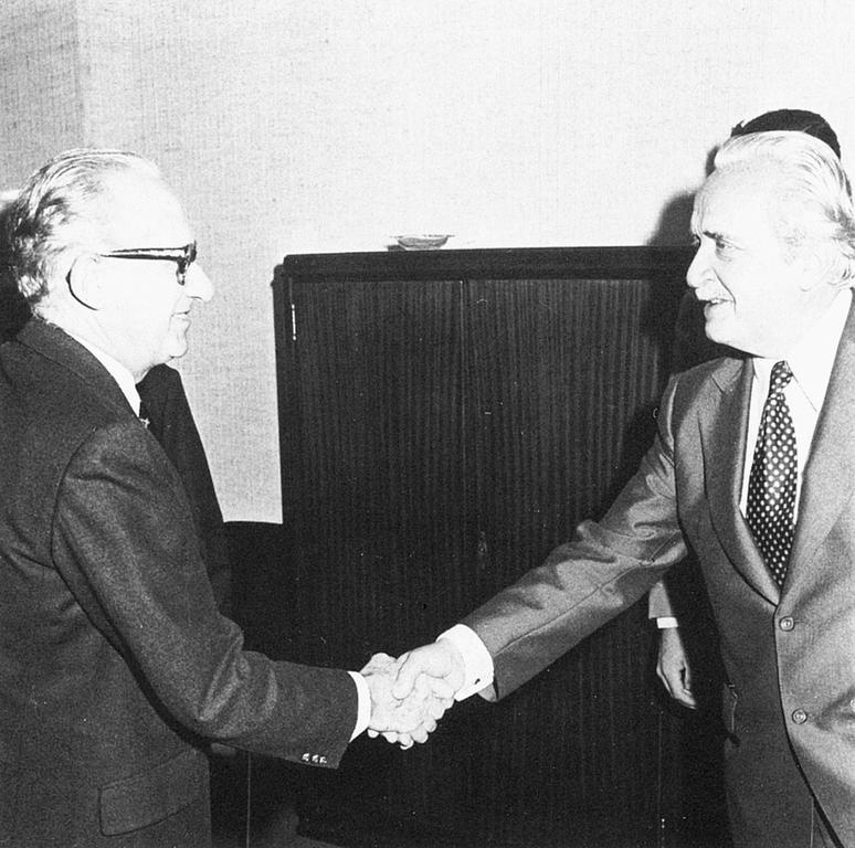 Passation des pouvoirs entre Christian Calmes et Nicolas Hommel (juin 1973)