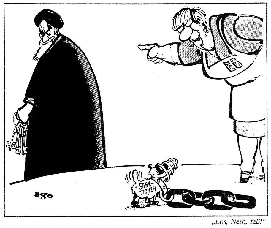 Cartoon by Haitzinger on European Political Cooperation (1980)