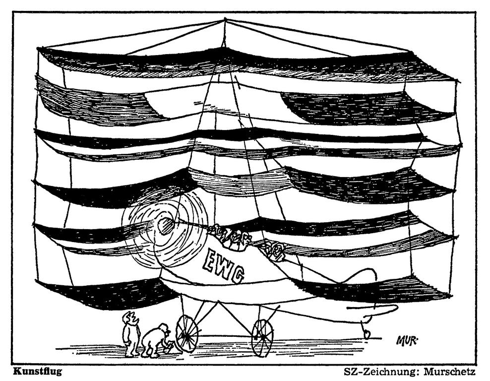 Caricature de Murschetz sur le sommet de La Haye (2 décembre 1969)