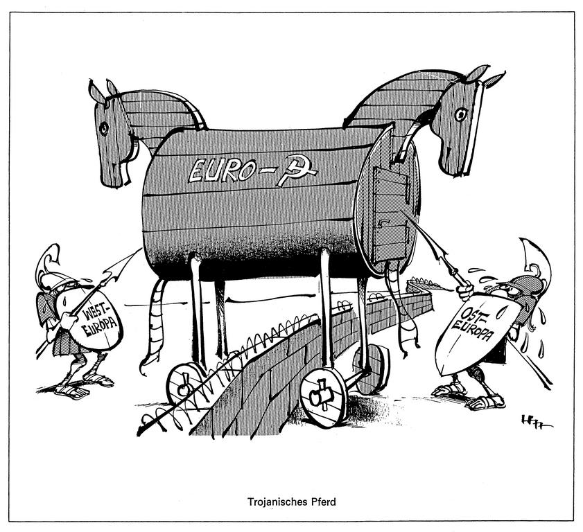 Caricature d'Haitzinger sur l'eurocommunisme (Juin 1977)
