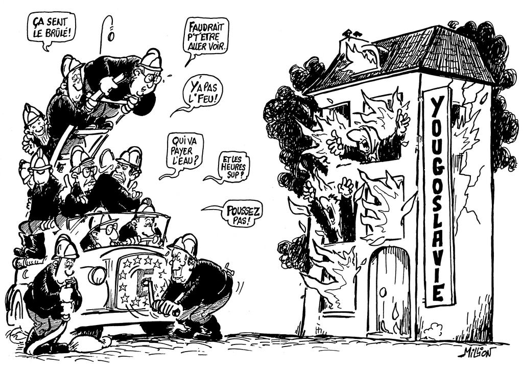 Cartoon by Million on the Yugoslav crisis (1991)