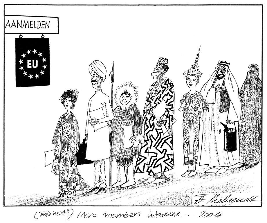 Cartoon by Behrendt on the issue of EU enlargement (2004)