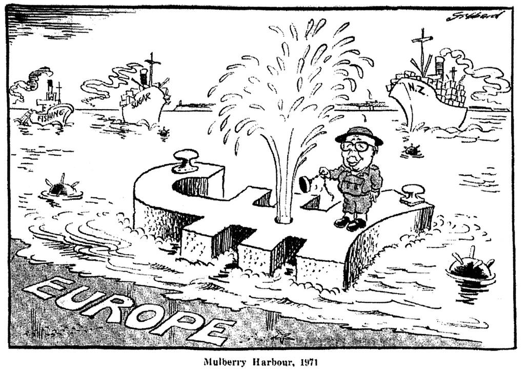 Caricature de Gibbard sur l'avenir international de la livre sterling (9 juin 1971)