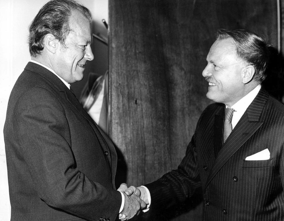 Willy Brandt and Cornelis Berkhouwer (Strasbourg, 1973)