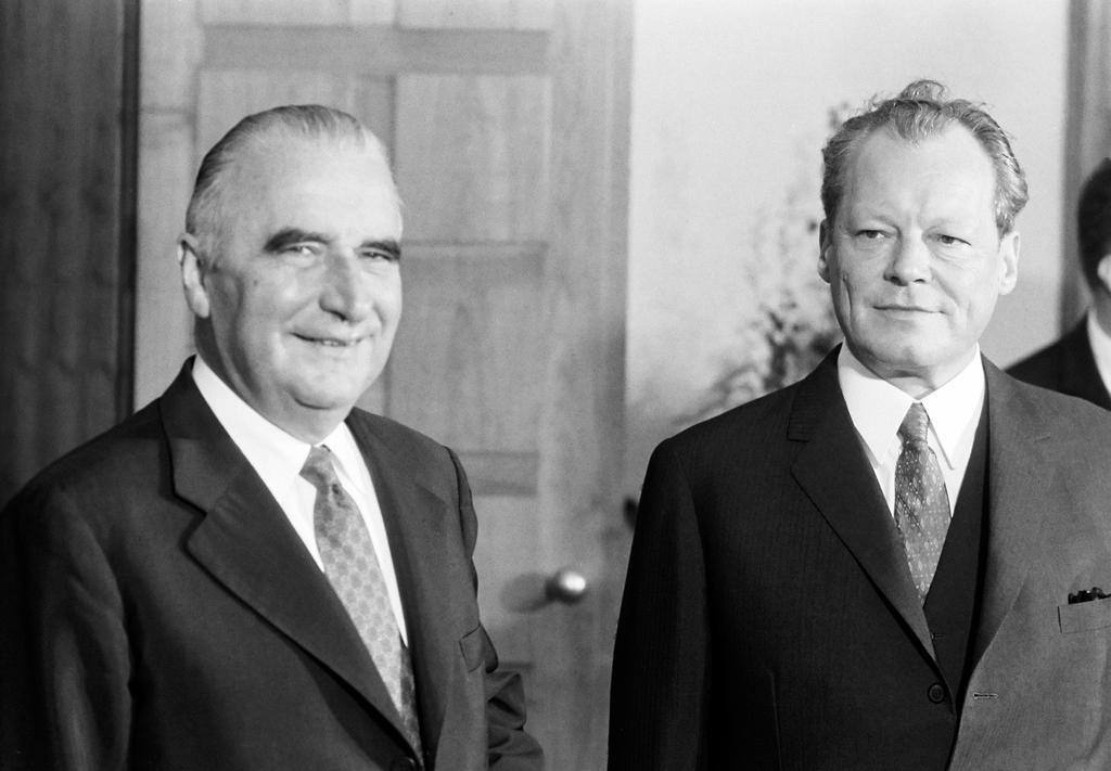 Willy Brandt und Georges Pompidou (Bonn, 3. Juli 1970)