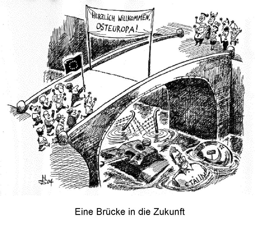 Cartoon by Sakurai on the enlargement of the EU (1 May 2004)