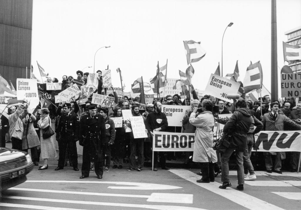 Manifestation en marge du Conseil européen de Bruxelles (29 et 30 mars 1985)