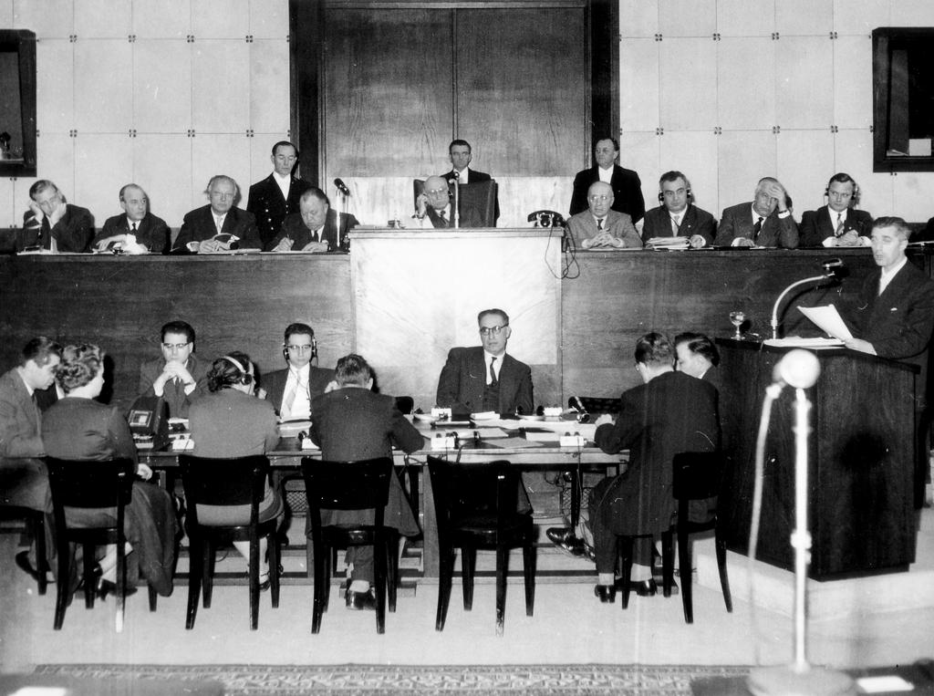 Robert Schuman, President of the Parliamentary Assembly (March 1958)