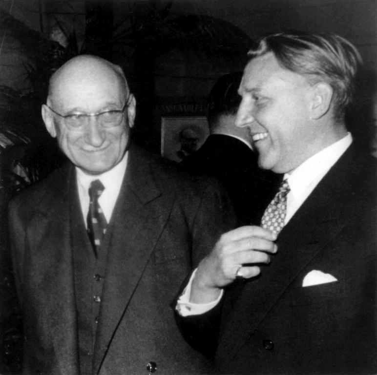 Pierre Werner et Robert Schuman (Paris, 1960)
