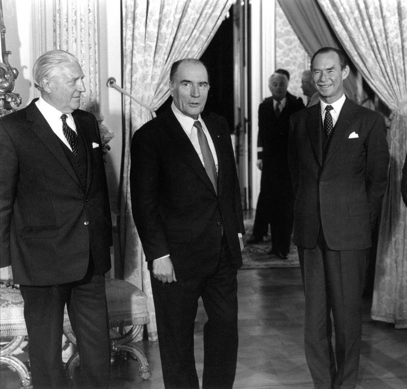 Le Grand-Duc Jean et Pierre Werner avec François Mitterrand (Luxembourg, 29 et 30 juin 1981) (II)