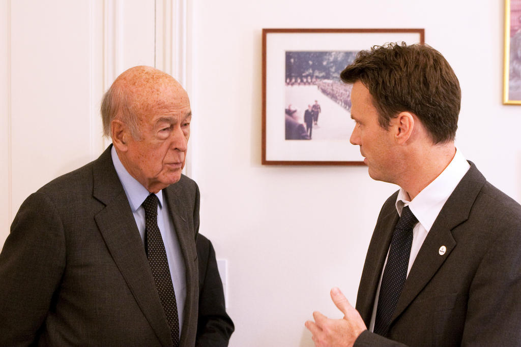 Valéry Giscard d'Estaing and Hervé Bribosia