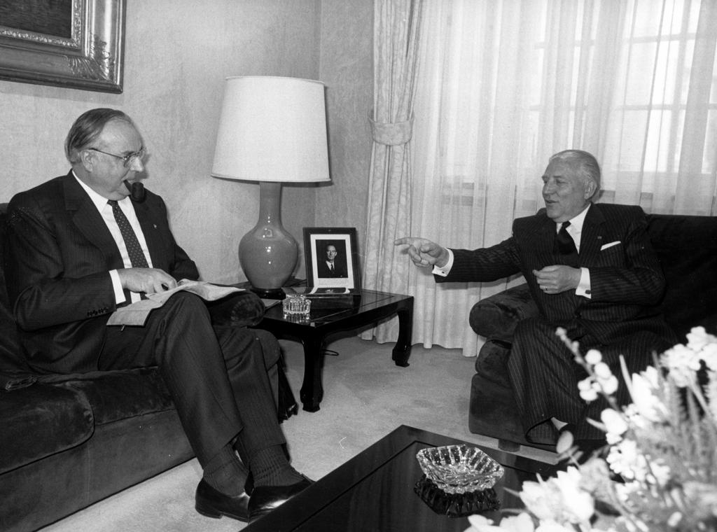 Pierre Werner and Helmut Kohl (Luxembourg, 20 January 1984)