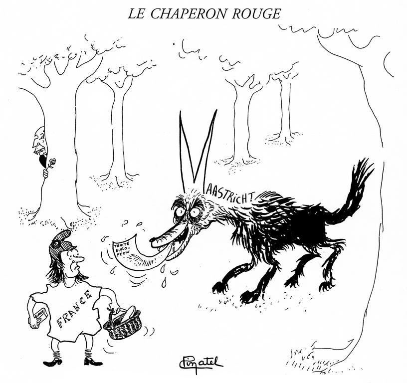Karikatur Von Pinatel über Die Befürchtungen Frankreichs Gegenüber
