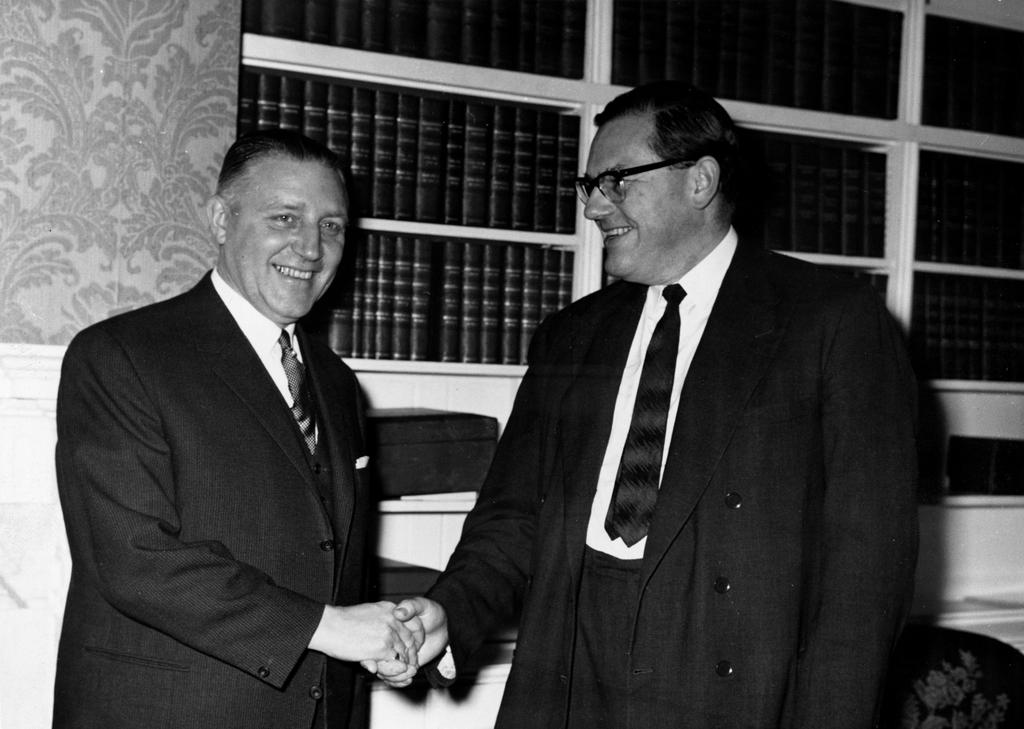 Pierre Werner et Reginald Maudling (Londres, novembre 1963)