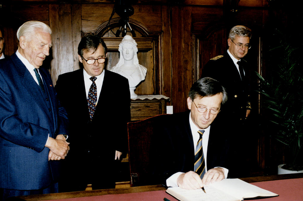 Pierre Werner et Jean-Claude Juncker (Thionville)