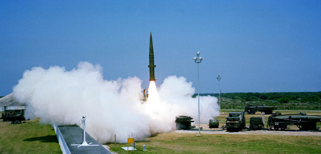 Test launch of a Pershing missile at Cape Canaveral Air Force Station (7 May 1980)