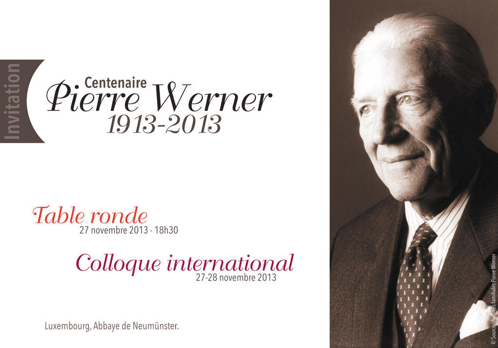Invitation au centenaire de Pierre Werner