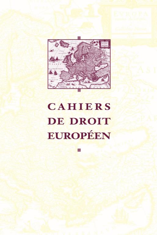 Cahiers de droit européen 2012/2