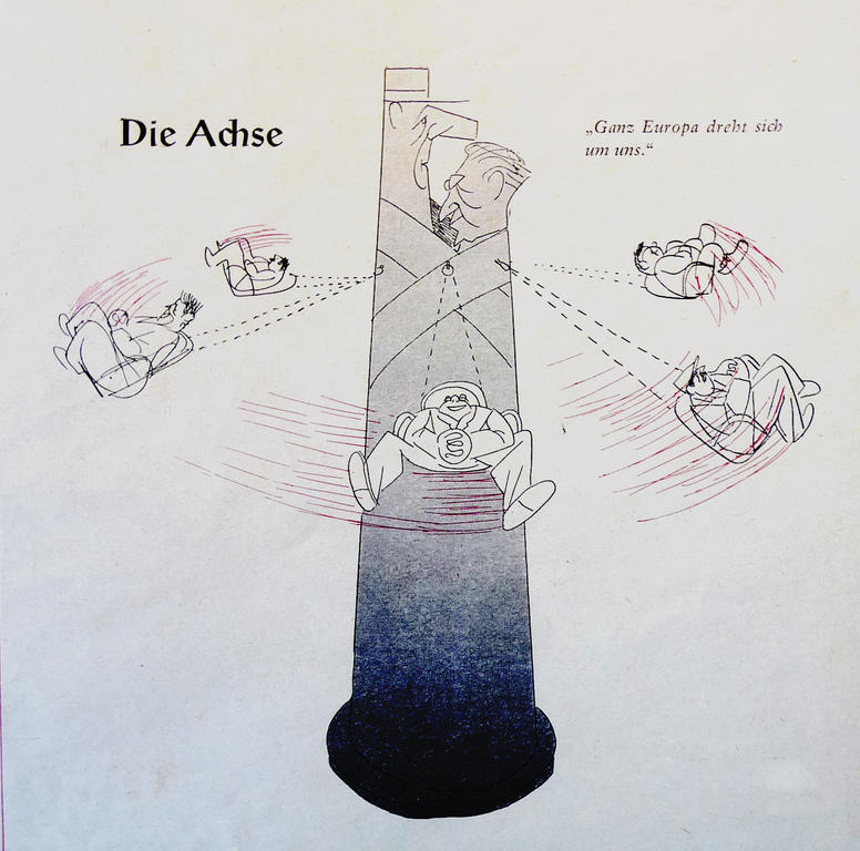Caricature de Brockmann sur l'axe franco-allemand (20 octobre 1962)