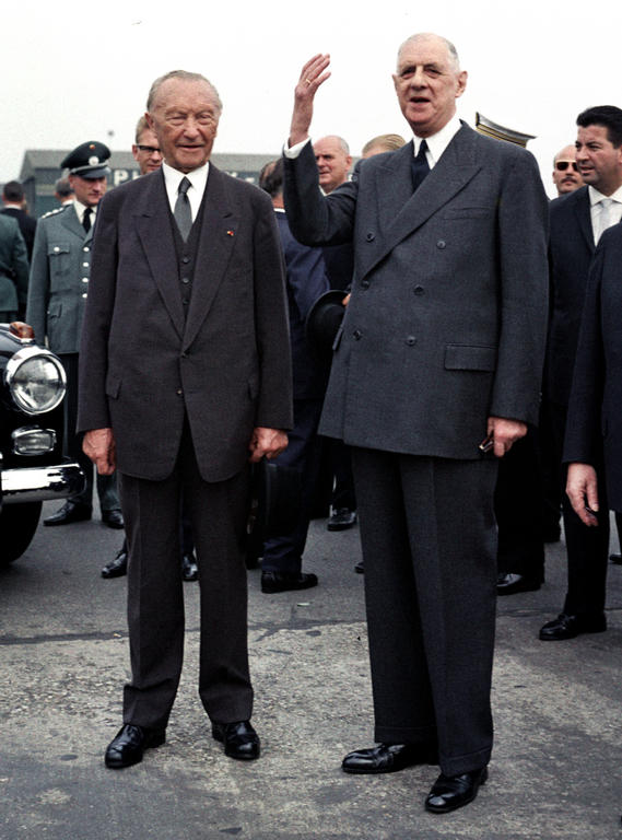 Ankunft von Charles de Gaulle auf dem Köln-Bonner Flughafen (4. September 1962)