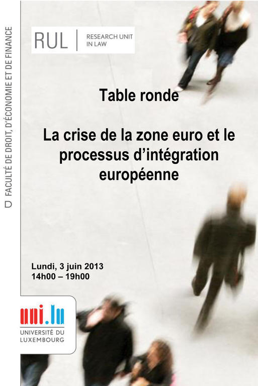 Programme de la table ronde «La crise de la zone euro et le processus d’intégration européenne»