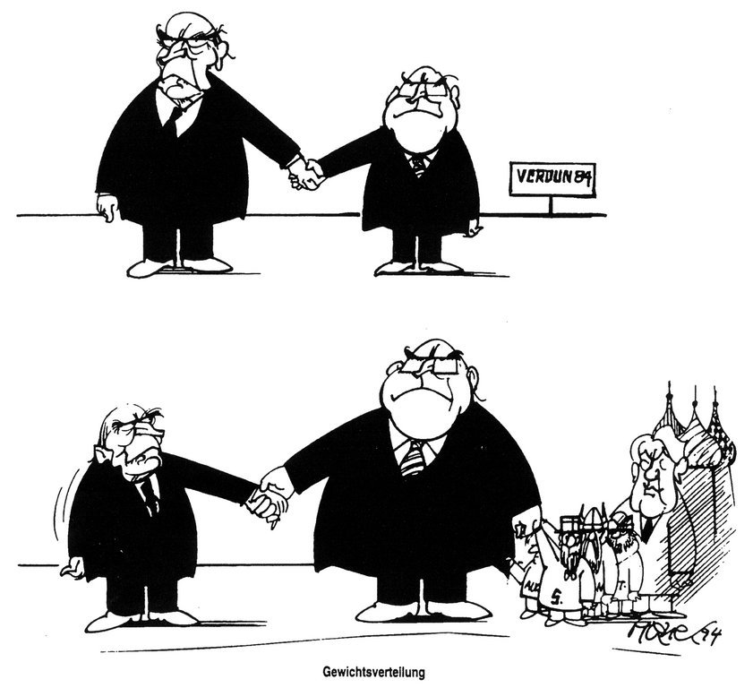 Cartoon by Hanel on Germany’s new clout on the international stage (25 March 1994)