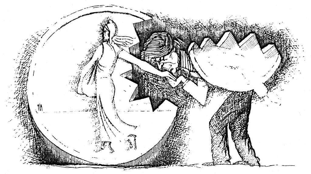Cartoon by Tim on the consequences of the devaluation of the French franc (16 October 1981)