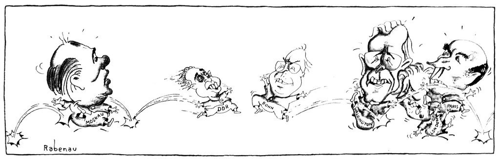 Caricature de Rabenau sur la question de l'avenir de l'Allemagne (18 novembre 1989)