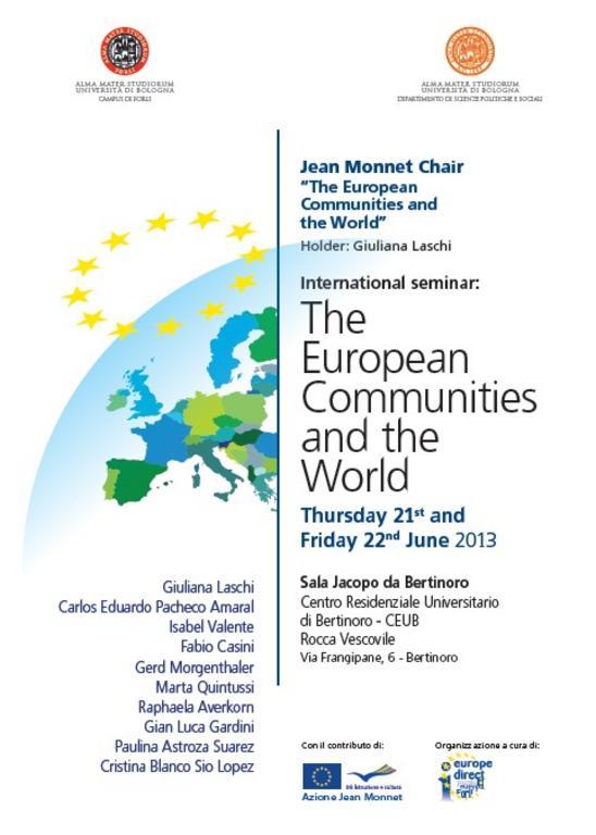 Affiche du séminaire "The European Communities and the World"