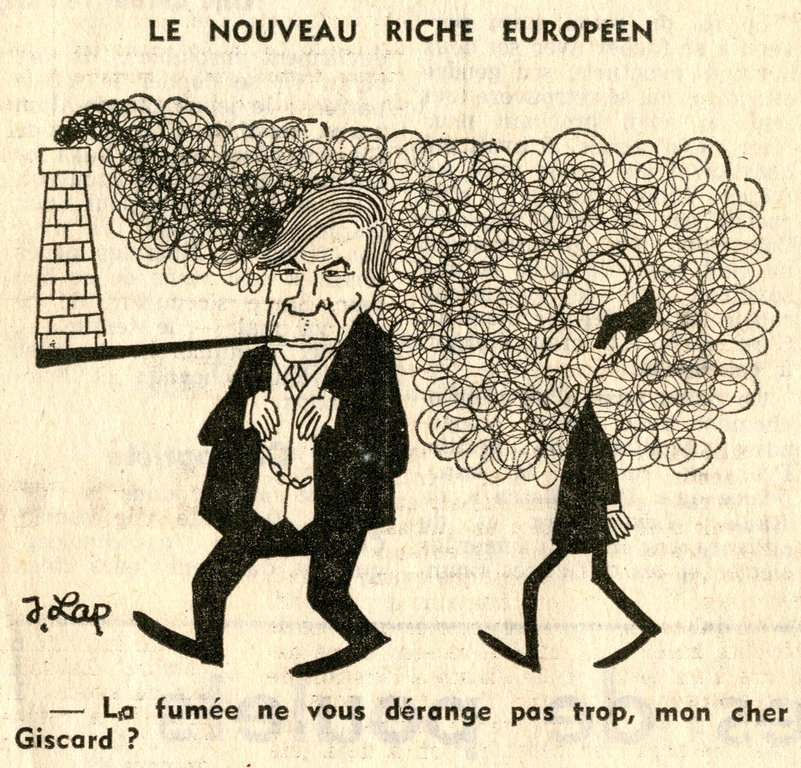Cartoon by Lap on Germany’s economic power (11 December 1974)