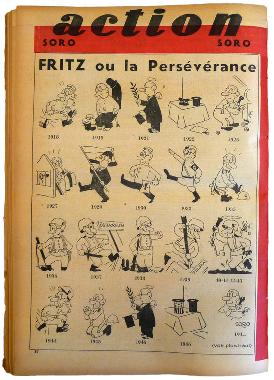 Caricature de Soro sur l'avenir de l'Allemagne d'après-guerre (13 septembre 1946)