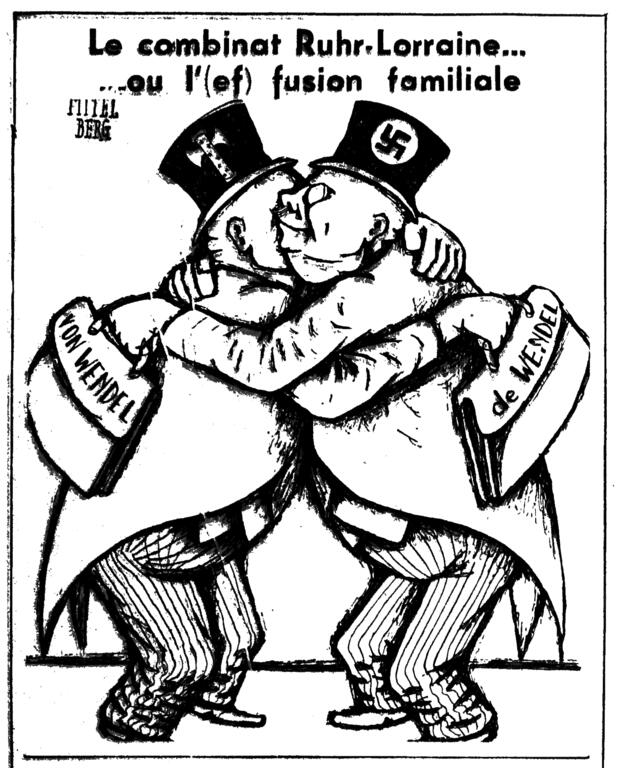 Karikatur von Mitelberg über die Herausforderungen des Schuman-Plans (15. Mai 1950)