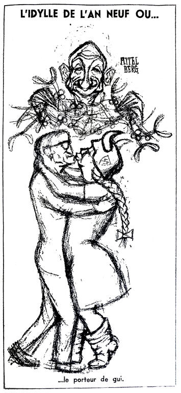 Caricature de Mitelberg sur l'avenir de l'Allemagne (28 décembre 1949)
