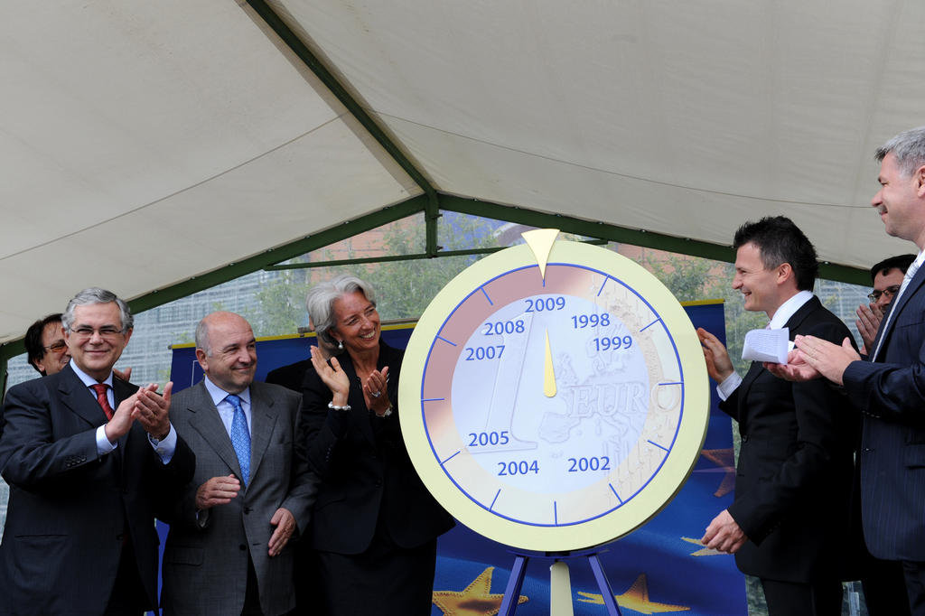 Festivités pour l'entrée de la Slovaquie dans la zone euro (Bruxelles, 8 juillet 2008)