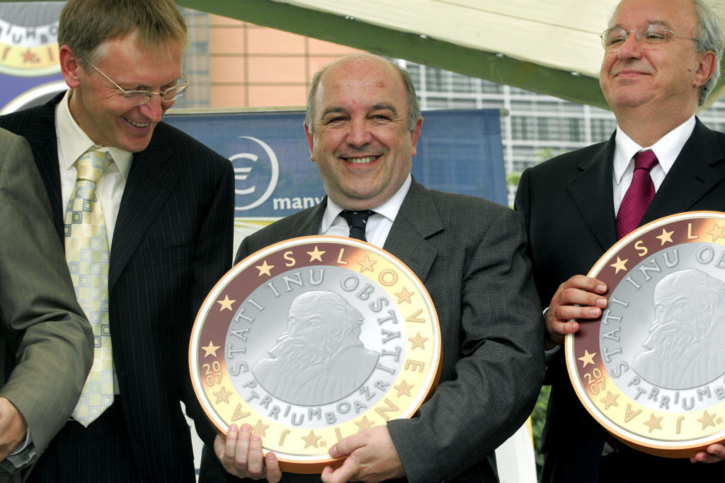 Festivités pour l'entrée de la Slovénie dans la zone euro (Bruxelles, 11 juillet 2006)