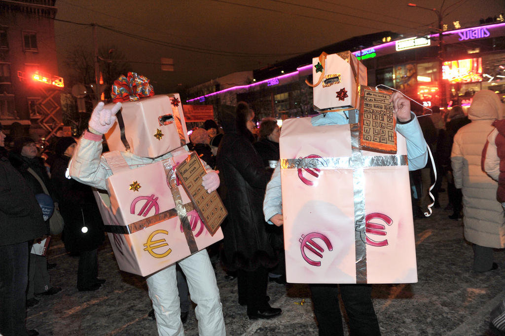 Festivities as Estonia joins the euro zone (Tallinn, 1 January 2011)