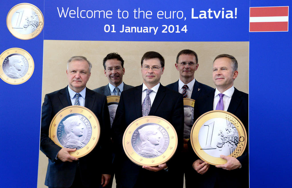 Festivités pour l'entrée de la Lettonie dans la zone euro (Bruxelles, 9 juillet 2013)