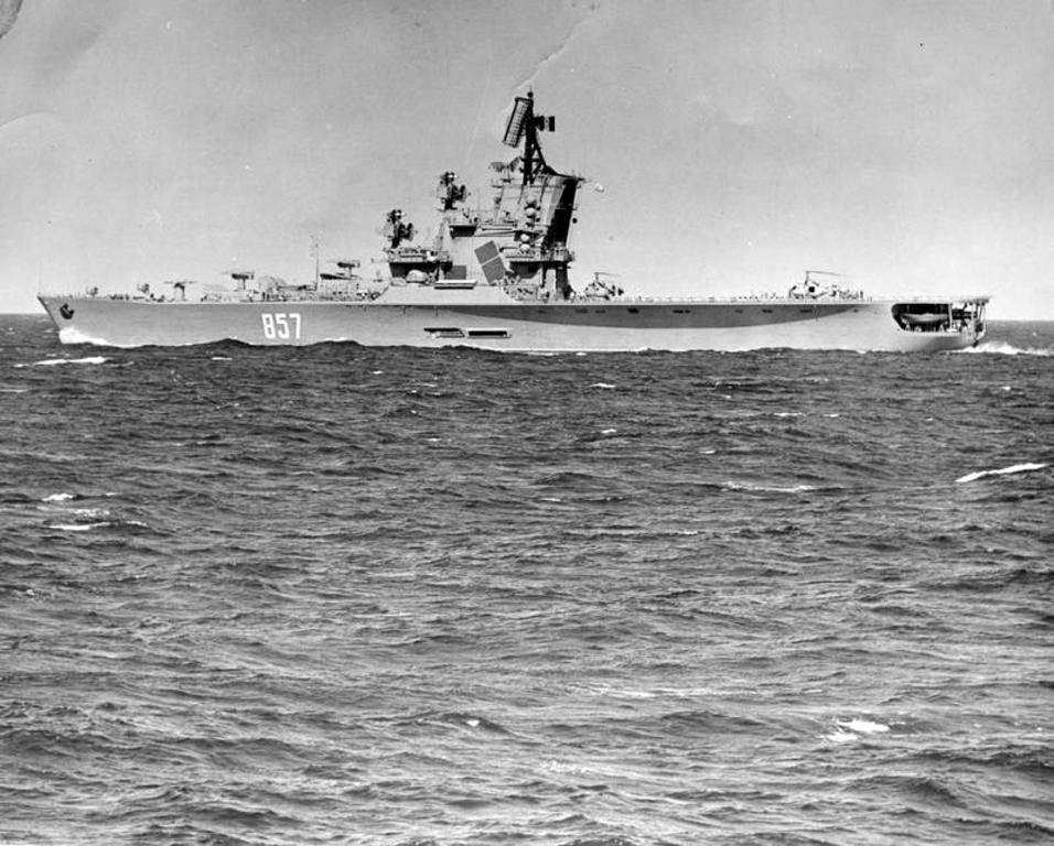 <i>Moskva</i> helicopter carrier from the Soviet Navy photographed in the Mediterranean