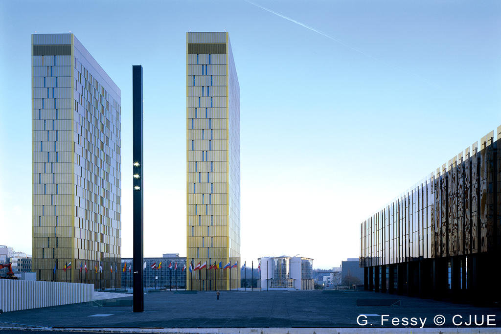 Vue des bâtiments de la Cour de justice (Luxembourg)