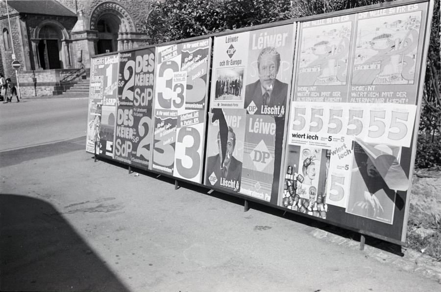 Affiches pour les élections européennes et législatives au Luxembourg (10 juin 1979)